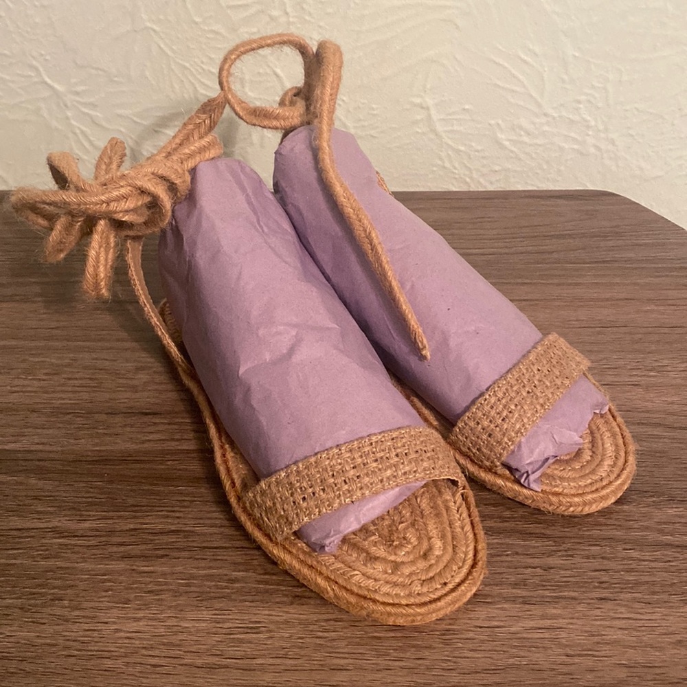 Pretty Little Thing tie up sandals